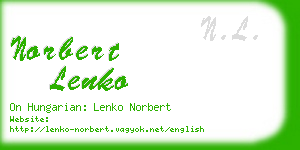 norbert lenko business card